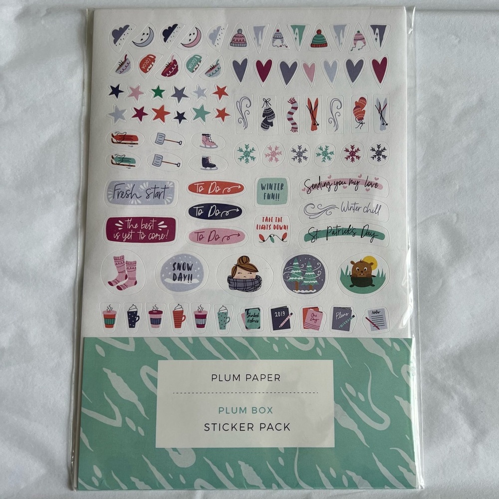 NWT Plum Paper Plum Box Planner Sticker Pack